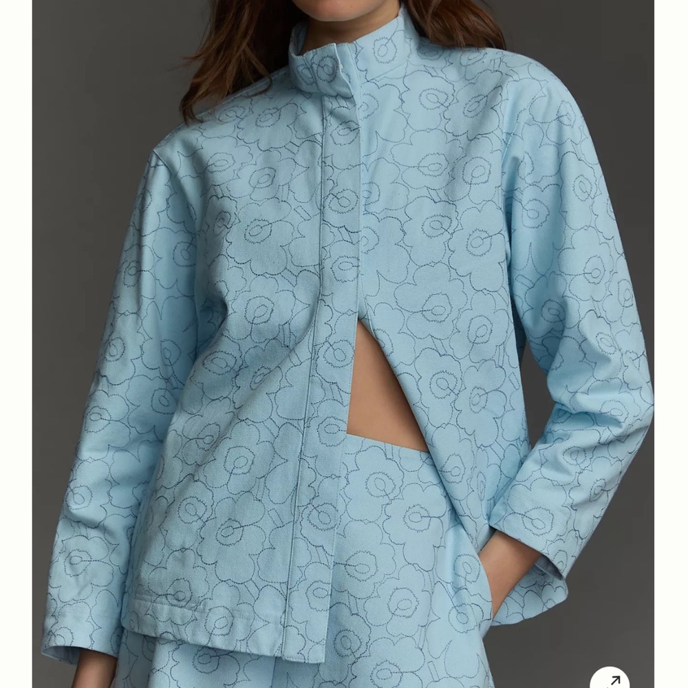 Marimekko Unikko Blue Floral Women's Jacket